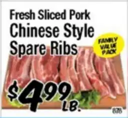 Western Beef Fresh Sliced Pork Chinese Style Spare Ribs offer