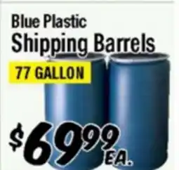 Western Beef Blue Plastic Shipping Barrels offer