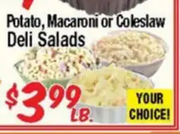 Western Beef Potato, Macaroni or Coleslaw Deli Salads offer