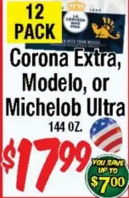Western Beef Corona Extra, Modelo, or Michelob Ultra offer