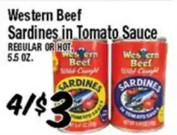 Western Beef Western Beef Sardines in Tomato Sauce offer