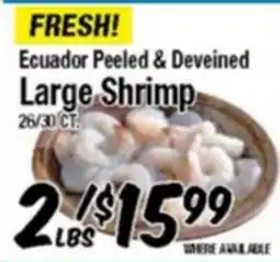 Western Beef Ecuador Peeled & Deveined Large Shrimp offer