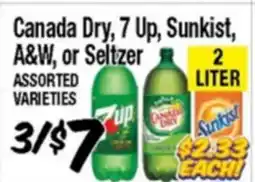 Western Beef Canada Dry, 7 Up, Sunkist, A&W, or Seltzer offer