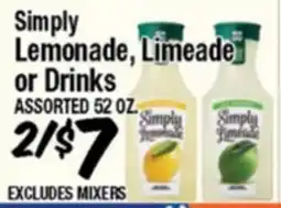 Western Beef Simply Lemonade, Limeade or Drinks offer