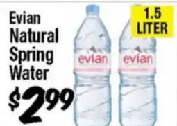 Western Beef Evian Natural Spring Water offer