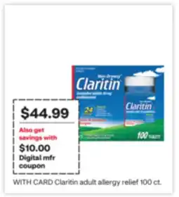 CVS Claritin adult allergy relief 100 ct offer