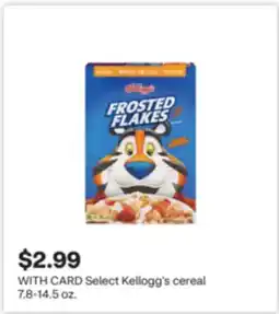 CVS Select Kellogg's cereal 7.8-14.5 oz offer