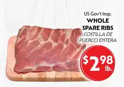 La Chiquita Food Market US Gov't Insp. WHOLE SPARE RIBS offer