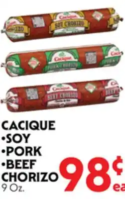 La Chiquita Food Market CACIQUE • SOY • PORK • BEEF CHORIZO offer