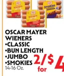 La Chiquita Food Market OSCAR MAYER WIENERS •CLASSIC •BUN LENGTH •JUMBO SMOKIES offer