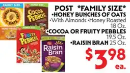 La Chiquita Food Market POST *FAMILY SIZE* •HONEY BUNCHES OF OATS •With Almonds •Honey Roasted offer