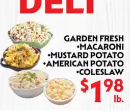 La Chiquita Food Market GARDEN FRESH •MACARONI •MUSTARD POTATO •AMERICAN POTATO •coleslaw offer