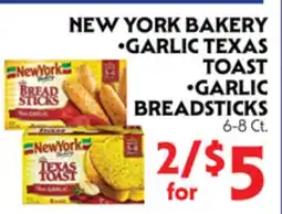 La Chiquita Food Market NEW YORK BAKERY • GARLIC TEXAS TOAST • GARLIC BREADSTICKS offer