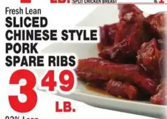 Sliced Chinese Style Pork Spare Ribs