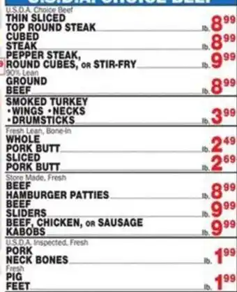Bravo Supermarkets U.S.D.A. Choice Beef offer