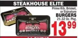 Bravo Supermarkets Steakhouse Elite Burgers offer