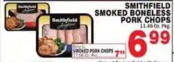 Bravo Supermarkets Smithfield smoked boneless pork chops offer