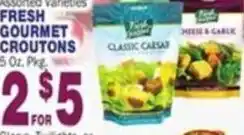 Bravo Supermarkets Fresh gourmet croutons offer