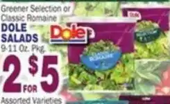 Bravo Supermarkets Dole salads offer