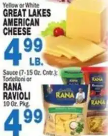 Bravo Supermarkets Great lakes american cheese offer