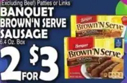 Bravo Supermarkets Banquet brown'n serve sausage offer
