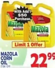 Bravo Supermarkets Mazola corn oil offer