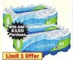 Bravo Supermarkets Purified Water offer