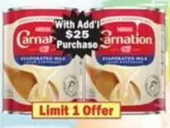 Bravo Supermarkets Carnation evaporated milk offer