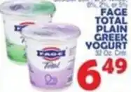 Bravo Supermarkets Fage total plain greek yogurt offer