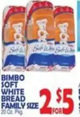 Bravo Supermarkets Bimbo soft white bread offer