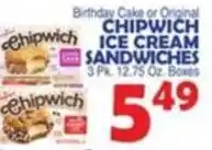 Bravo Supermarkets Chipwich Ice Cream Sandwiches offer