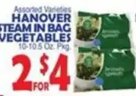 Bravo Supermarkets Hanover steam in bag vegetables offer