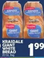 Bravo Supermarkets Krasdale giant white bread offer