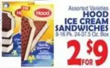 Bravo Supermarkets Hood ice cream sandwiches offer
