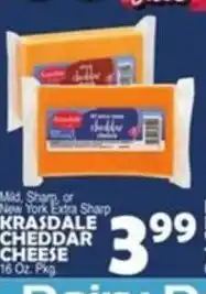Bravo Supermarkets Krasdale cheddar cheese offer