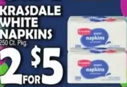 Bravo Supermarkets Krasdale white napkins offer