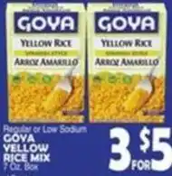 Bravo Supermarkets Goya yellow rice mix offer