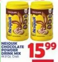 Bravo Supermarkets Nesquik chocolate powder drink mix offer