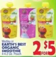 Bravo Supermarkets Earth's Best Organic Smoothie offer