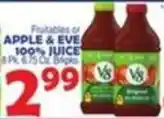 Bravo Supermarkets Apple & eve 100% juice offer