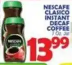 Bravo Supermarkets Nescafe clasico instant decaf coffee offer