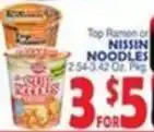 Bravo Supermarkets Nissin Noodles offer