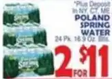Bravo Supermarkets Poland spring water offer