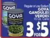 Bravo Supermarkets Goya gandules verdes offer