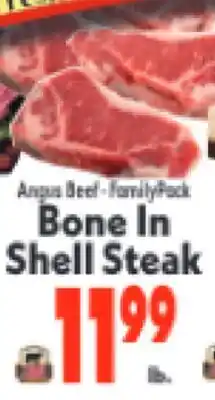 Marino's Supermarket Angus Beef・Family Pack Bone In Shell Steak offer