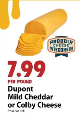 Festival Foods Dupont Mild Cheddar or Colby Cheese offer