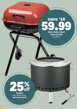 Meijer Meco Walk-A-Bout Charcoal Grill offer