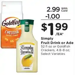 Dillons Simply Fruit Drink or Ade offer