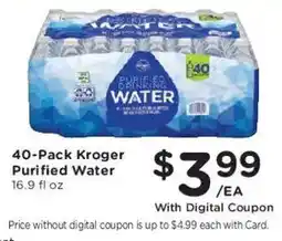 Dillons Kroger purified water offer