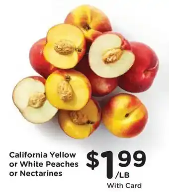 California Yellow or White Peaches or Nectarines